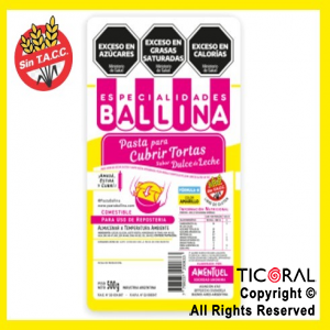 COBERTURA PARA TORTA 1/2K COLOR AMARILLO BALLINA x 1